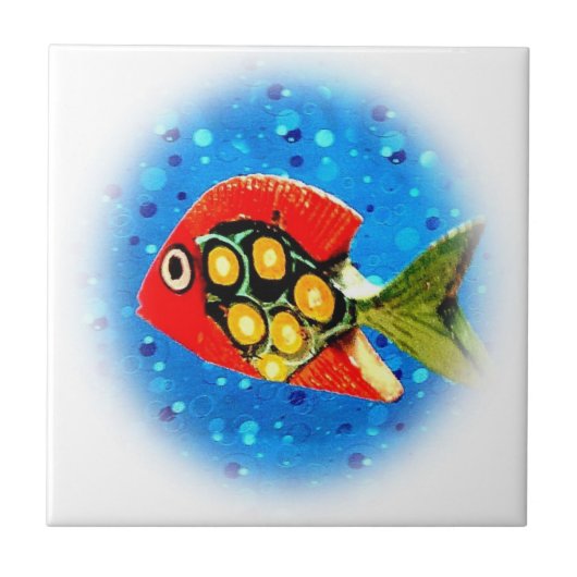 Tropische visTegels Tegeltje (Voorkant)