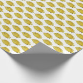 tropische vistekening geel cadeaupapier (Hoek)