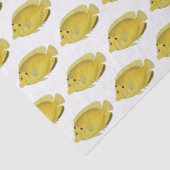 tropische vistekening geel tissuepapier (Detail)