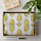 tropische vistekening geel tissuepapier (Geschenk)