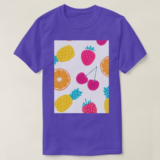 Tropische vistentieuze drukte t-shirt (Design voorkant)