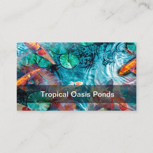 Tropische visvijvers en tuinen visitekaartje (Voorkant)