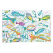 Tropische viszwemmen in de Blauwe Oceaan Kussensloop (Voorkant-Rechts)