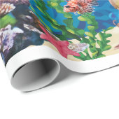 Tropische viszwemmen zeebed cadeaupapier (Rol Hoek)