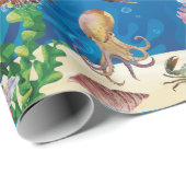 Tropische viszwemmen zeebed cadeaupapier (Rol Hoek)