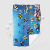 Tropische viszwemmen zeebed golfhanddoek (Insitu)