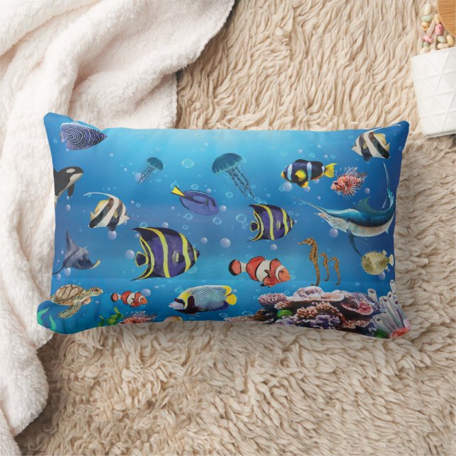 Tropische viszwemmen zeebed kussen (Deken)
