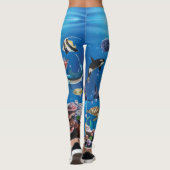 Tropische viszwemmen zeebed leggings (Achterkant)