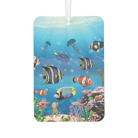 Tropische viszwemmen zeebed luchtverfrisser (Achterkant)