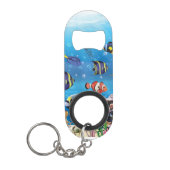 Tropische viszwemmen zeebed mini flessenopener (Voorkant)