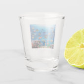 Tropische viszwemmen zeebed shot glas (Achterkant)