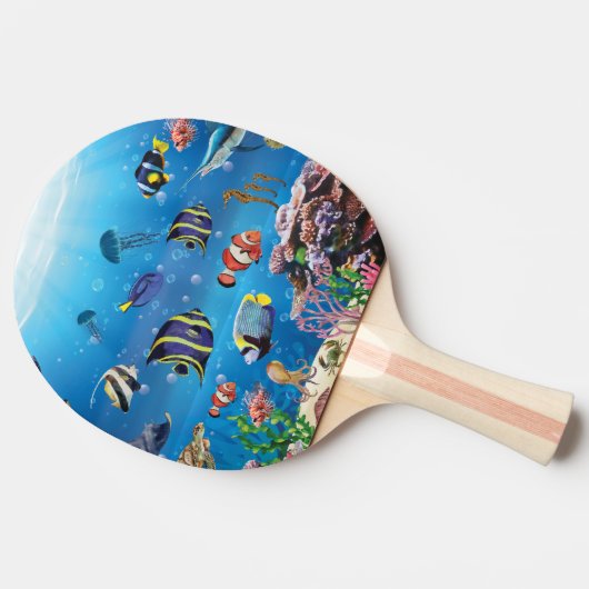Tropische viszwemmen zeebed tafeltennisbatje (Zijkant)