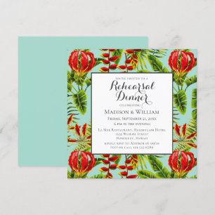 Tropische vlam Lily Chic Modern Floral Kaart