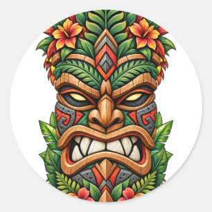 Tropische Vlam Masker Sticker