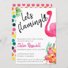Tropische vlamingle Baby shower Invitation Kaart