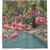 Tropische vlamingos douchegordijn (Voorkant)