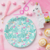 Tropische vlamingos en vogel van de Borden van het Papieren Bordje (Feest)