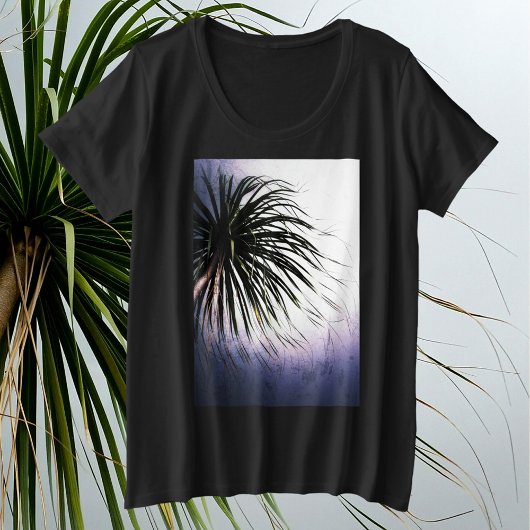 Tropische vleugelpalm grote maat t-shirt