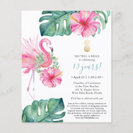 Tropische vliegers flyer (Voorkant)