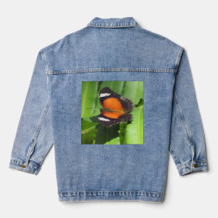 Tropische vlinder denim jacket