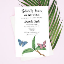 Tropische vlinder kust babyshower