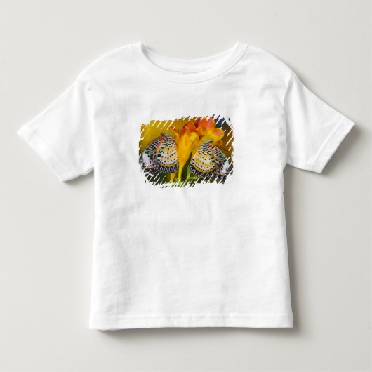 Tropische Vlinder Tweelingen Kinder Shirts (Voorkant)