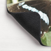 Tropische vlindermousepad zwart-wit muismat (Hoek)