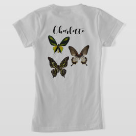 Tropische vlinders personaliseren t-shirt