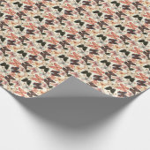 Tropische vlinders: Waterverf naadloos patroon. Cadeaupapier (Hoek)