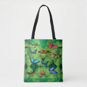 Tropische Vlindertuin Boodschappentas Tote Bag (Voorkant)