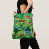 Tropische Vlindertuin Boodschappentas Tote Bag (Dichtbij)