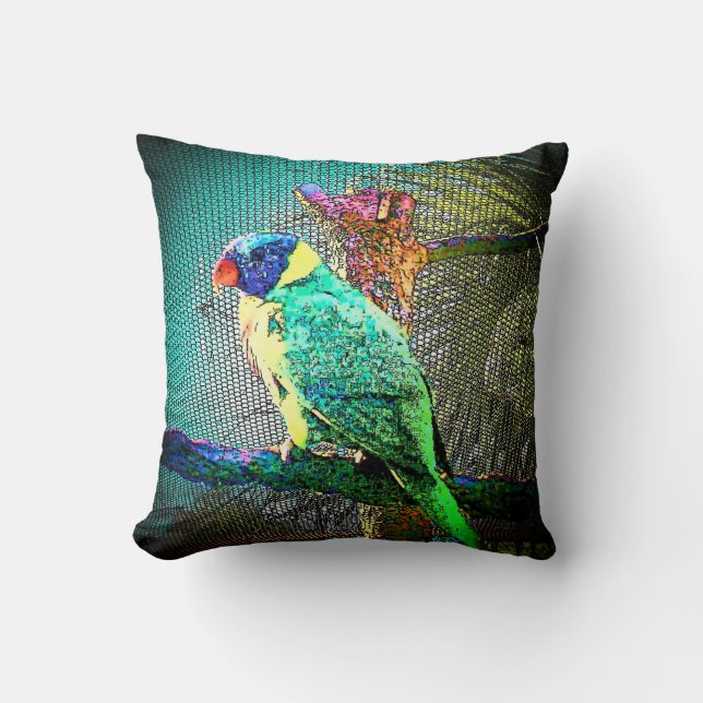 Tropische vogel 1Design Kussen (Voorkant)