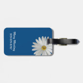 Tropische vogel Blauw & Witte kaketoe Daisy Flower Bagagelabel (Achterkant horizontaal)