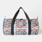 Tropische vogel en flora, monogram, plunjezak (Achterkant)