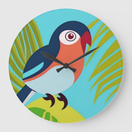Tropische vogel grote klok (Voorkant)