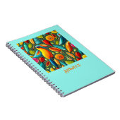 Tropische vogel helder notitieboek (Rechterzijde)