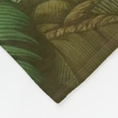 Tropische vogel in weelderig groen Oerwoud 2 Fleece Deken (Hoek)