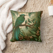 Tropische vogel in weelderig groen Oerwoud 2 Kussen (Deken)