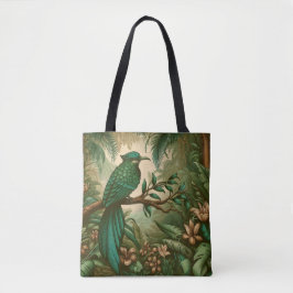 Tropische vogel in weelderig groen Oerwoud 2 Tote Bag