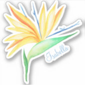 Tropische vogel met de paradijssticker sticker (Voorkant)