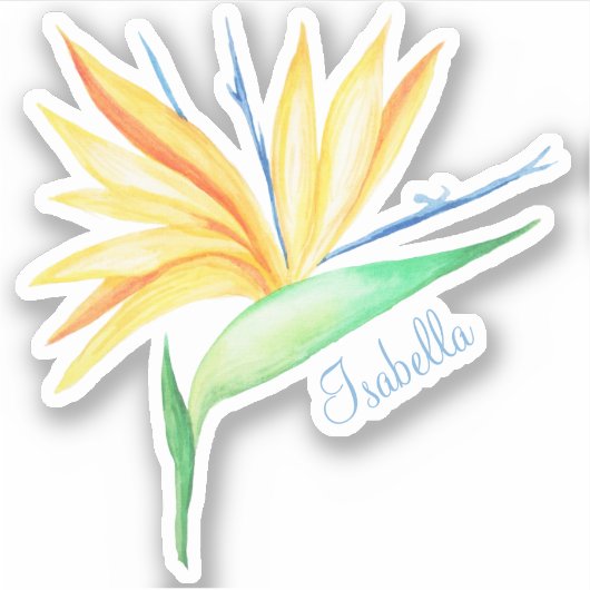 Tropische vogel met de paradijssticker sticker (Voorkant)