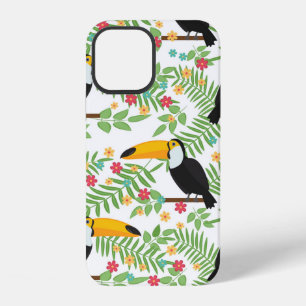 Tropische vogel naadloos patroon achtergrond. Toek iPhone 12 Hoesje