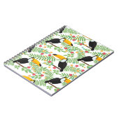 Tropische vogel naadloze patroonachtergrond. Touca Notitieboek (Linkerzijde)