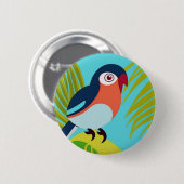 Tropische vogel ronde button 5,7 cm (Voorkant /achterkant)