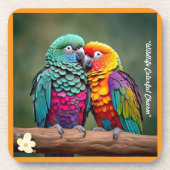 "Tropische vogel schoonheid" Bier Onderzetter (Voorkant)