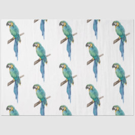 Tropische Vogel Serie : Blauwe Ara ontwerp 2 Tissuepapier
