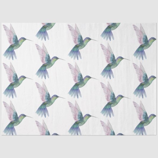 Tropische Vogel Serie : Kolibrie Ontwerp 2 Tissuepapier (Voorkant)