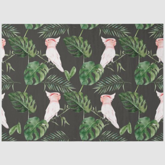 Tropische Vogel Serie : Major Mitchells Ontwerp 6 Tissuepapier (Voorkant)