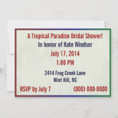 Tropische Vogel Uitnodiging Lorikeet Parkiet (Achterkant)