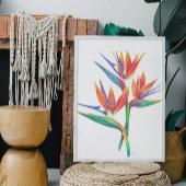 Tropische vogel van de paradijstrek poster